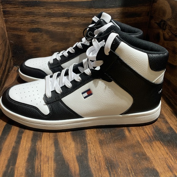 Tommy Hilfiger Other - Tommy Hilfiger Men's High Top Size 10.5 Basketball Sneakers White/Black